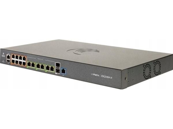 Cambium Networks cnMatrix EX2016M-P - Switch - L3 - Styrt - 8 x 10/100/1000 (PoE+) + 2 x SFP+ (opplenke) + 6 x 2.5G (PoE+) - rackmonterbar - PoE+ (...