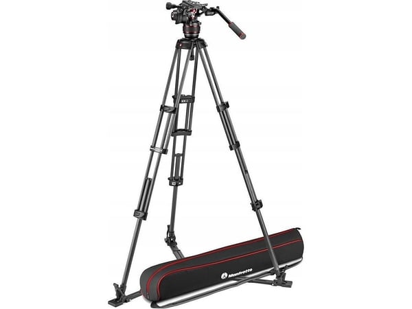 Manfrotto Twin Carbon Tripod med 608 Head - Nedre forlengelse