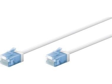 Goobay 74284 RJ45–RJ45-verkkokaapeli 0,25 m CAT 6A U/UTP, valkoinen