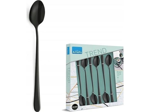 Amefa Austin 1410 - 6 Iced Teaspoons in trend box - black