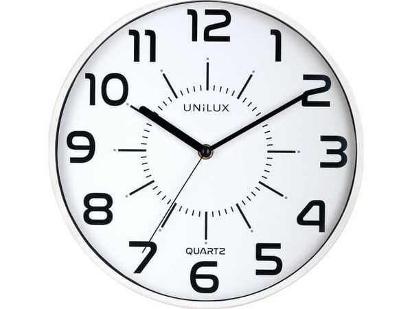 Väggklocka Unilux POP vit - Quartz System
