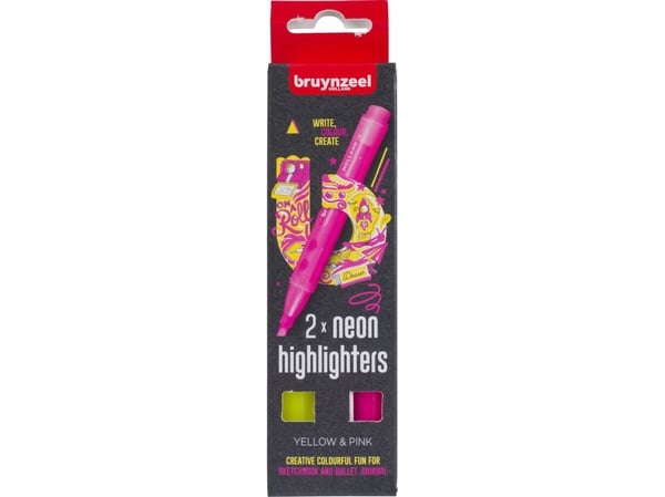 BRUYNZEEL SAKURA highlighter-set gul och rosa