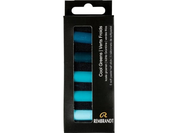 Rembrandt soft pastel sett Cool Greens | 5 halvpasteller