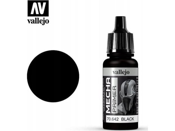Vallejo 70.642, Grunning, Plast, Ferdigmikset, Sort, Sateng, Flaske