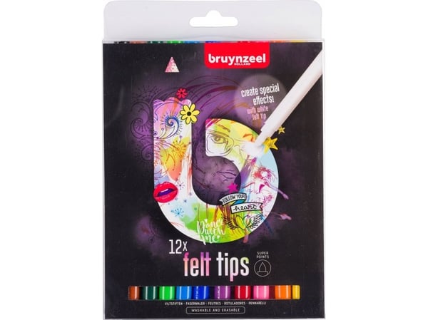 BRUYNZEEL SAKURA Super point feltstift light | 12 farger