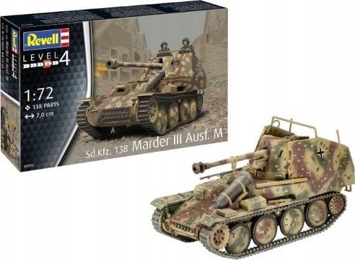 1:72 timer kjøretøy 138 Marder III Ausf. M