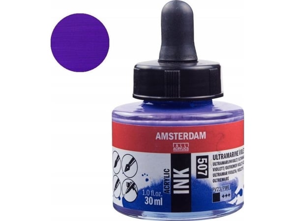 Amsterdam akrylblekkflaske ultramarin violet 507