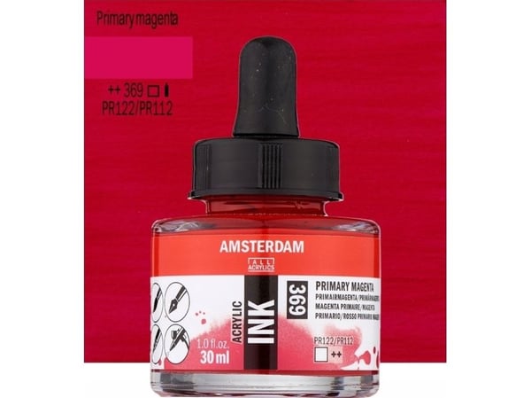 Artequipment Amsterdam Acrylic Ink Bottle Primær Magenta 369