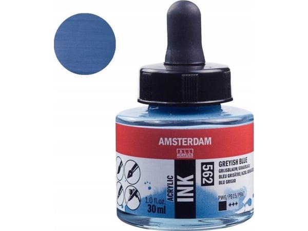Schjerning Amsterdam akryl tusjflaske gråblå 562