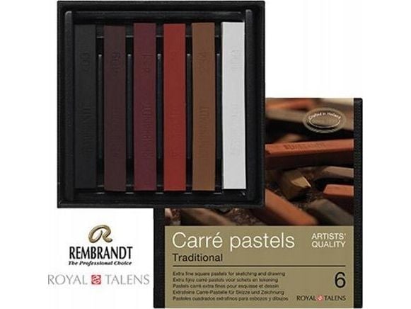 Rembrandt Carré pastellsett Traditional · 6 farger