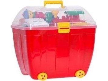 Hemar stor dukke med klosser 105 deler 14 cm MIX