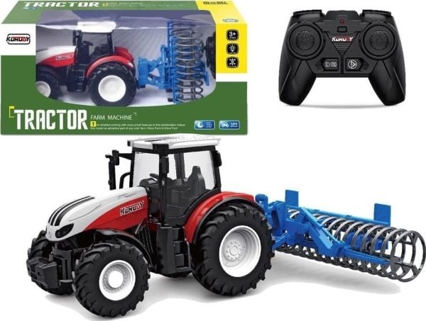 LeanToys fjernstyrt traktor med rull for landbruk 2,4G