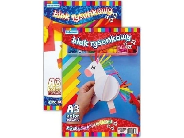 SCHEMAT arkblokker A3/20K 80 g farget (10 stk)