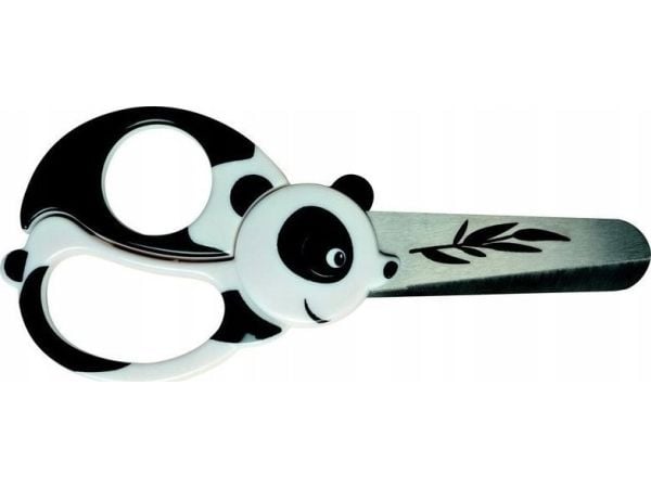 FISKARS® lasten sakset Panda 13 cm mustavalkoinen
