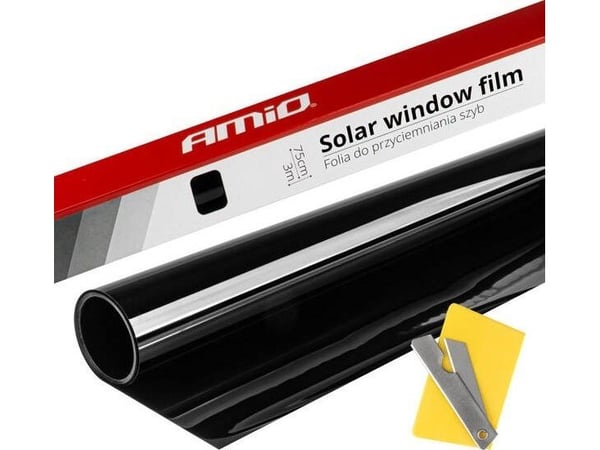 AMiO Ultra Dark Black vindusfargefolie 0,75x3m 1% AMIO-02937