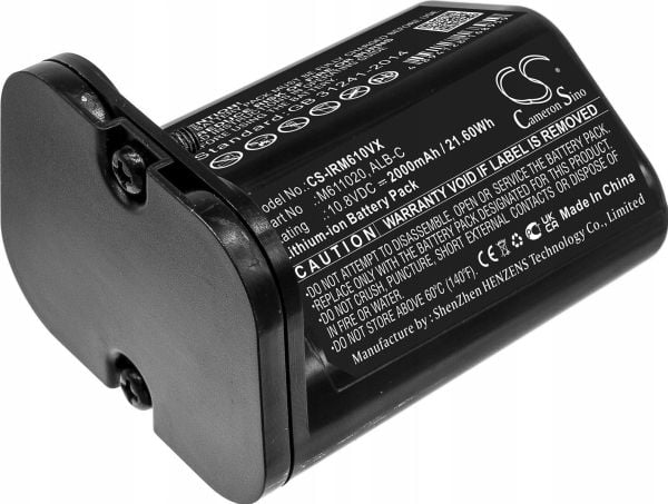 Akku Cameron Sino Sino ladattava akku tyyppi Alb-c M611020 Abl-c Irobot Braava Jet M6 M611020 / Cs-irm610vx varten