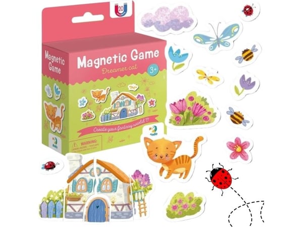 Dodo GRA MAGNETYCZNA "KOTEK MARZYCIEL" 20 deler fargede magneter (sett)