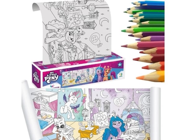 Dodo set för målning, målarbok på rulle Ponyer & hästar My Little Pony