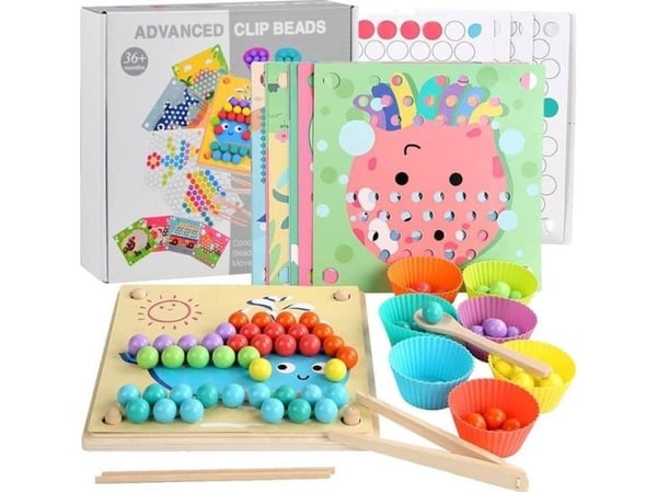 Jokomisiada Montessori mosaikk perler i tre ZA4438