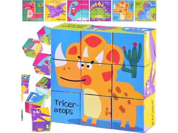 Jokomisiada Large Blocks Dinosaurs puslespill 6 bilder ZA4729