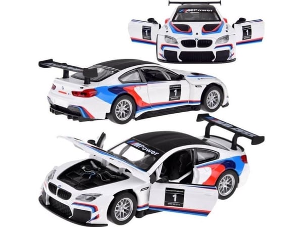 Jokomisiada BMW M6 GT3 metallmodellbil 1:32 med lys og lyd ZA4613