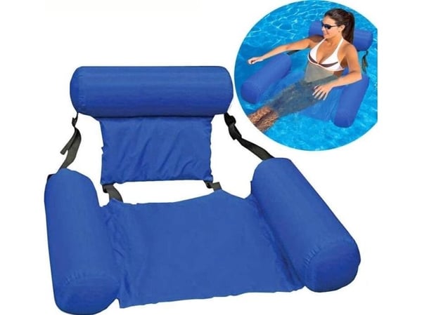 Jokomisiada stor komfortabel oppblåsbar stol/svømme-hammaksmadrass 100 x 120 cm SP0754