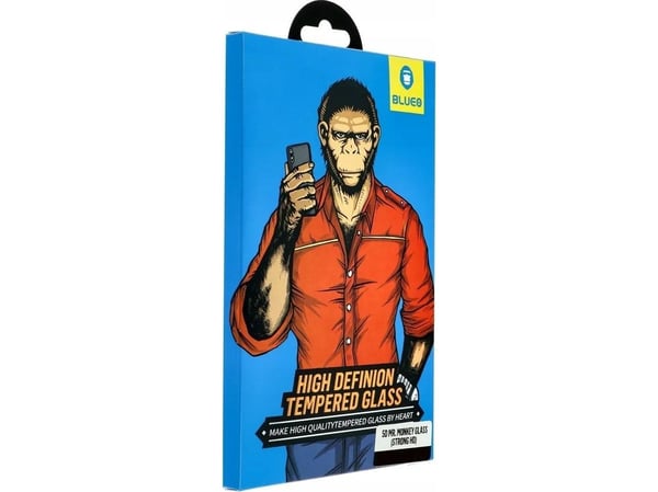 Blueo herdet 5D Mr. Monkey Glass - Apple iPhone 14 Plus svart (Strong HD)