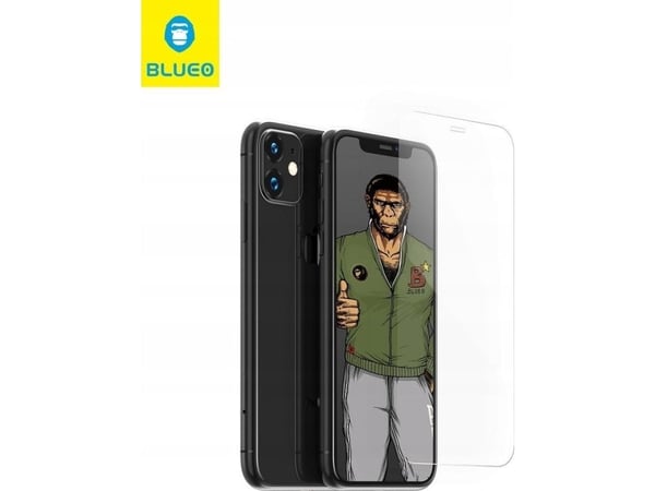Blueo Karkaistu lasi 5D Mr. Monkey Glass - Samsung Galaxy A14 4G / A14 5G musta (Strong Lite)