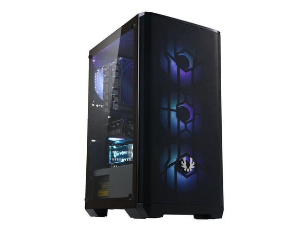 BitFenix Nova Mesh SE TG - Tower - ATX - sidepanel med vindu - ingen strømforsyning (ATX) - svart - USB/lyd