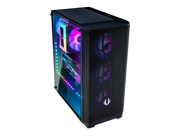 BitFenix Nova Mesh SE TG - Tower - ATX - sidepanel med vindu - ingen strømforsyning (ATX) - svart - USB/lyd