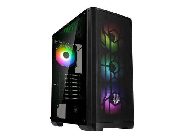 BitFenix Nova Mesh SE TG - Tower - ATX - sidepanel med vindu - ingen strømforsyning (ATX) - svart - USB/lyd