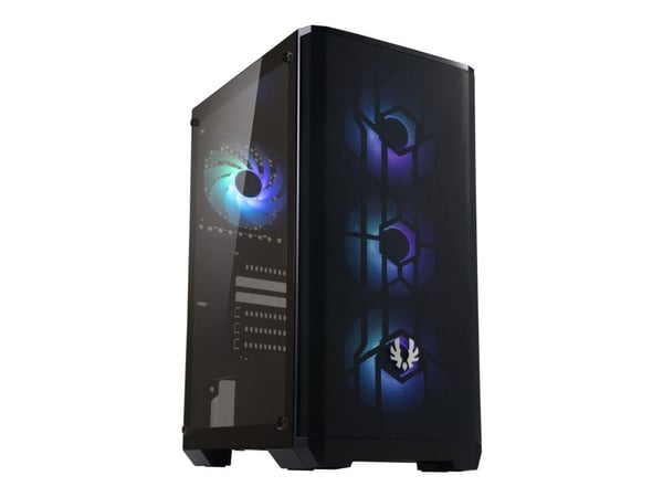 BitFenix Nova Mesh SE TG - Tower - ATX - sidepanel med vindu - ingen strømforsyning (ATX) - svart - USB/lyd