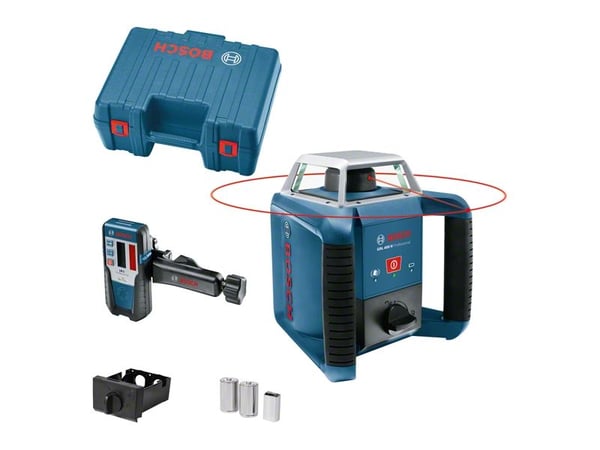 Bosch GRL 400 H, 400 m, 0,08 mm/m, 5°, 600 RPM, Punainen, 635 nm (< 1 mW)