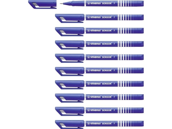 Fineliner Stabilo Sensor 189 blå - (10 stk.)