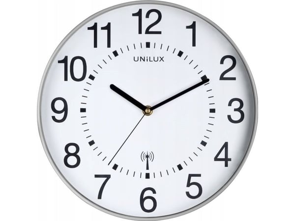 Väggklocka Unilux Wave metall grå - diameter: 30 cm