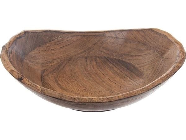 Qualy skål i trehåndtak til frukt og grønnsaker, serveringsskål/salatskål 30 x 27,5 cm 1,6 l