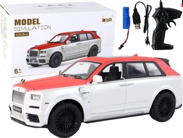 LeanToys bil R/C 1:20 Hvit-rød