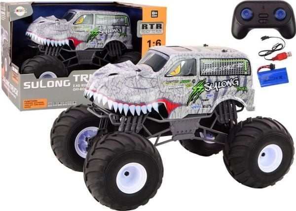 LeanToys stor terrengbil fjernstyrt 2,4G RC 1:6 dinosaur