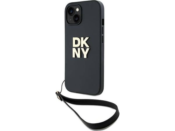 Dėklas DKNY DKHCP15SPBSWSK iPhone 15 / 14 /13 6.1" juoda/juodas kovakotelo Rannehihna Stock Logo