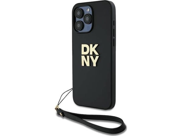Dėklas DKNY DKHCP15XPBSWSK iPhone 15 Pro Max 6.7" juoda/juodas kovakotelo Rannehihna Stock Logo