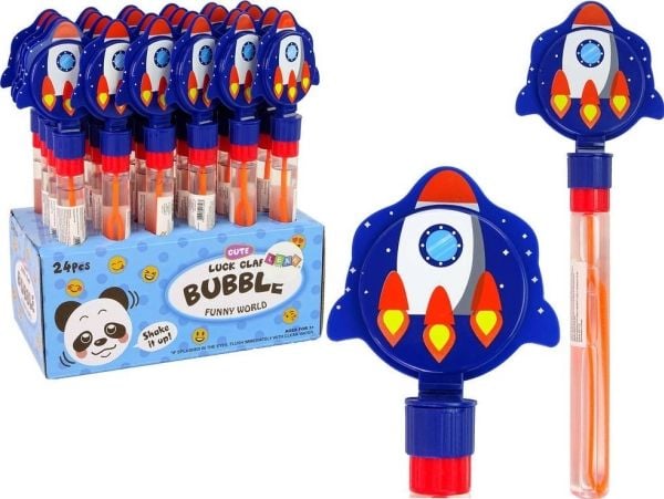 LeanToys såpebobler Rakett blå 30 cm