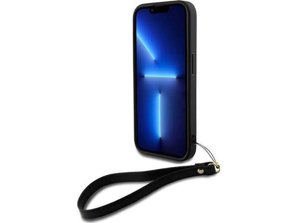DKNY handledsrem med stock logo - fodral till iPhone 15 Pro (svart)
