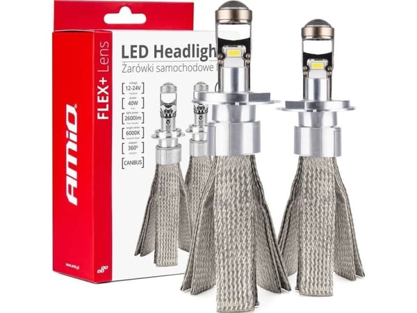 AMiO led autolamput sarja flex+ h4 linssi 12v 24v 6000k canbus amio-03658 AMiO led autolamput sarja flex+ h4 linssi 12v 24v 6000k canbus amio-03658