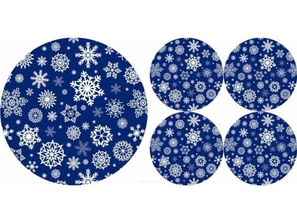 Bertoni EE sett bordskåner (rund) 1+4 – SNOW