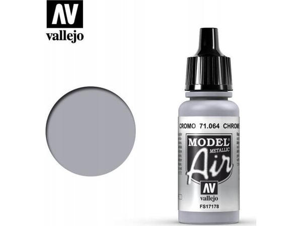 Vallejo 71.064, 17 ml, Silver, Metallisk, Flaska
