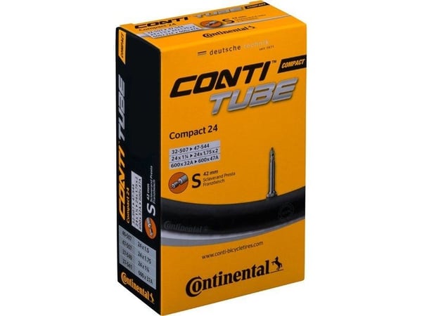 CONTINENTAL Compact Tube Wide 24 x 1,3 - 1,9 (32-47x507-544) Presta (avtakbar ventilkjerne) 42 mm