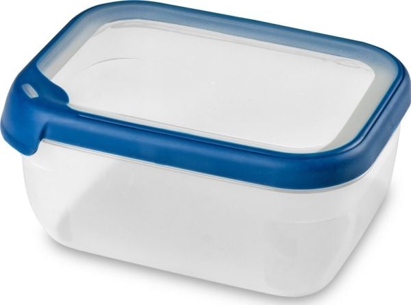 CURVER rektangulær beholder 1,8 L / transparent / blå