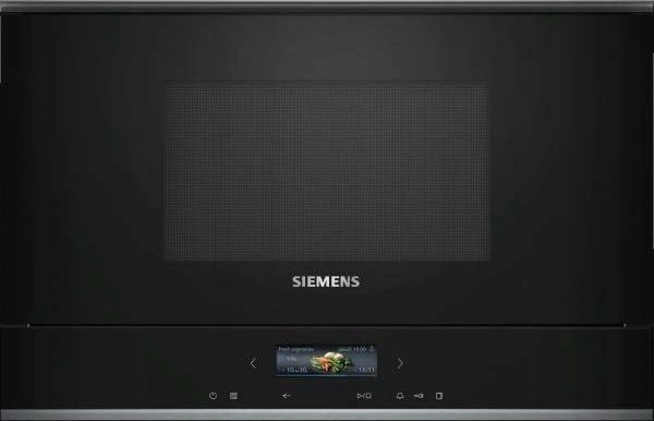 Siemens iQ700 BF722L1B1 Inbyggd mikrovågsugn - 21 liter - 900 W - svart/rostfritt stål