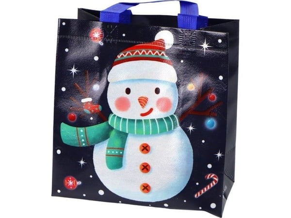 LeanToys gavepose i mørk farge motiv bjørn 23 cm x 21,5 cm x 11 cm