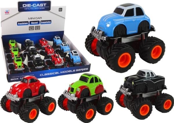 LeanToys metallbil stor hjul ulike mønstre HXHG08